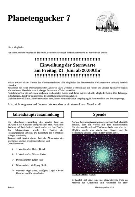 Ausgabe7 "Der Planetengucker"