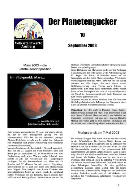 Ausgabe10 "Der Planetengucker"
